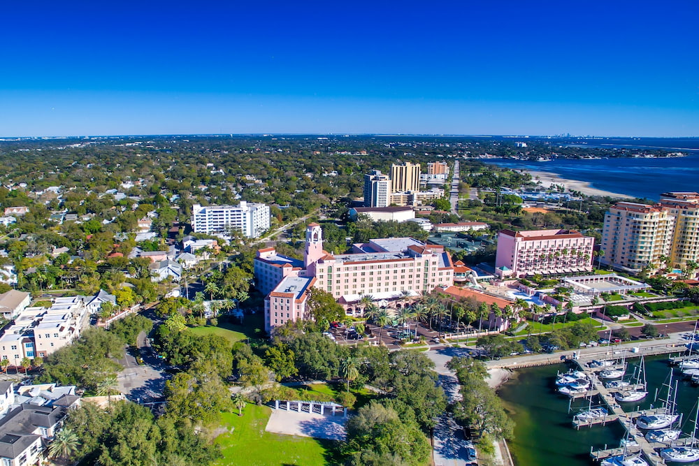 St Petersburg, Florida - Panoramic aerial view of cityscape.